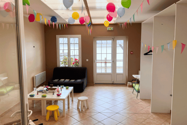 photo d'une pièce annexe destinée aux enfants au domaine de réception La Ferme Du Bû à côté de Falaise en Normandie